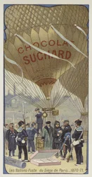 Ballon postal lors du siège de Paris, guerre franco-prussienne, 1870-1871